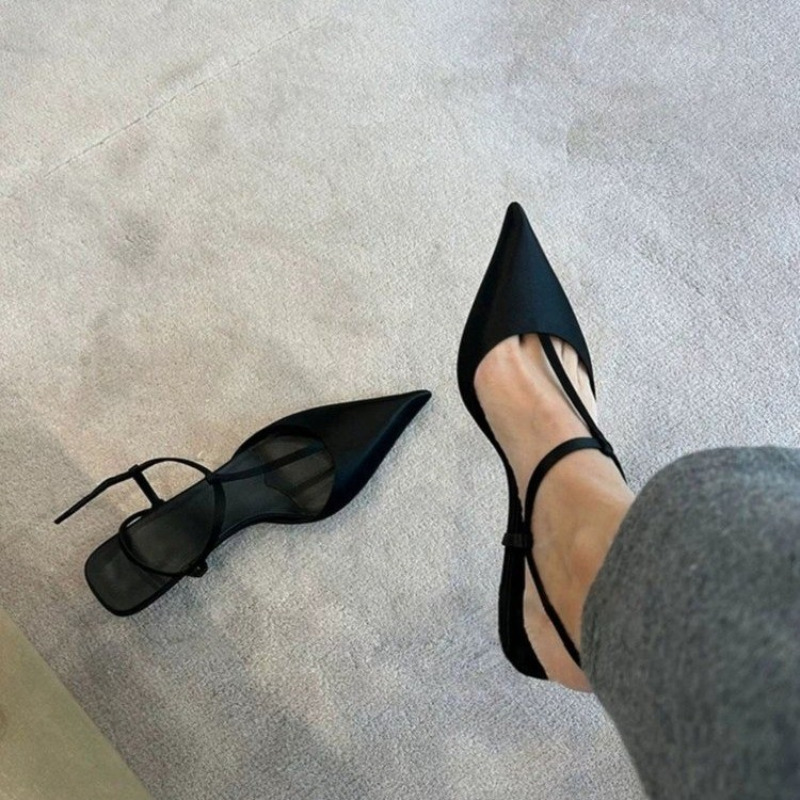 Womens Heels - レディースブランドシューズ、セクシーなポインテッドトゥ、快適なローヒール、トレンド感のあるサンダル、シンプルで使いやすい、大きいサイズのパンプス。