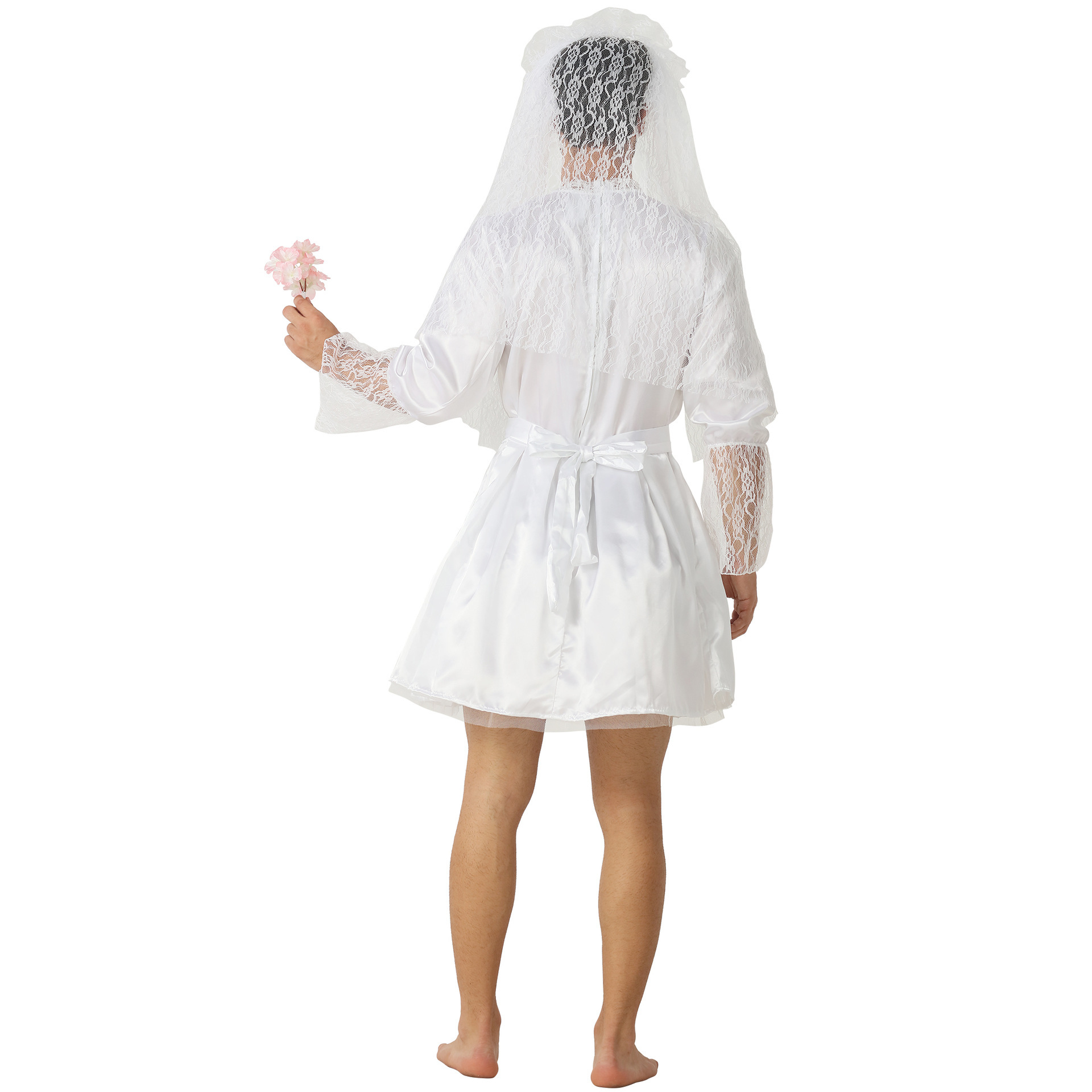 男性用面白花嫁コスチューム、男性用女装ウェディングドレス（ベ - Wedding Dress のレビューと価格