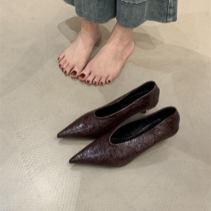 2025年秋新作 通勤風 フラットヒール 浅口 ポインテッド - Womens Heels のレビューと価格