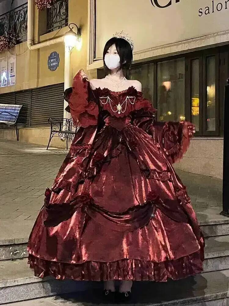 女性のための花柄のエレガントなロリータスカート,プリンセスド - Formal Skirt のレビューと価格