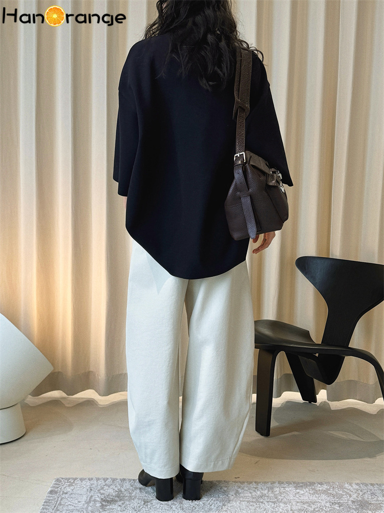 HanOrange 2026 春ハイウエストカーブナイフアウ - Tailored Trouser Wide のレビューと価格